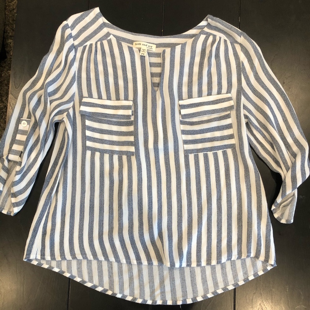 Blue strip blouse